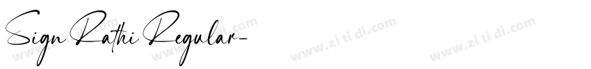Sign Rathi Regular字体转换